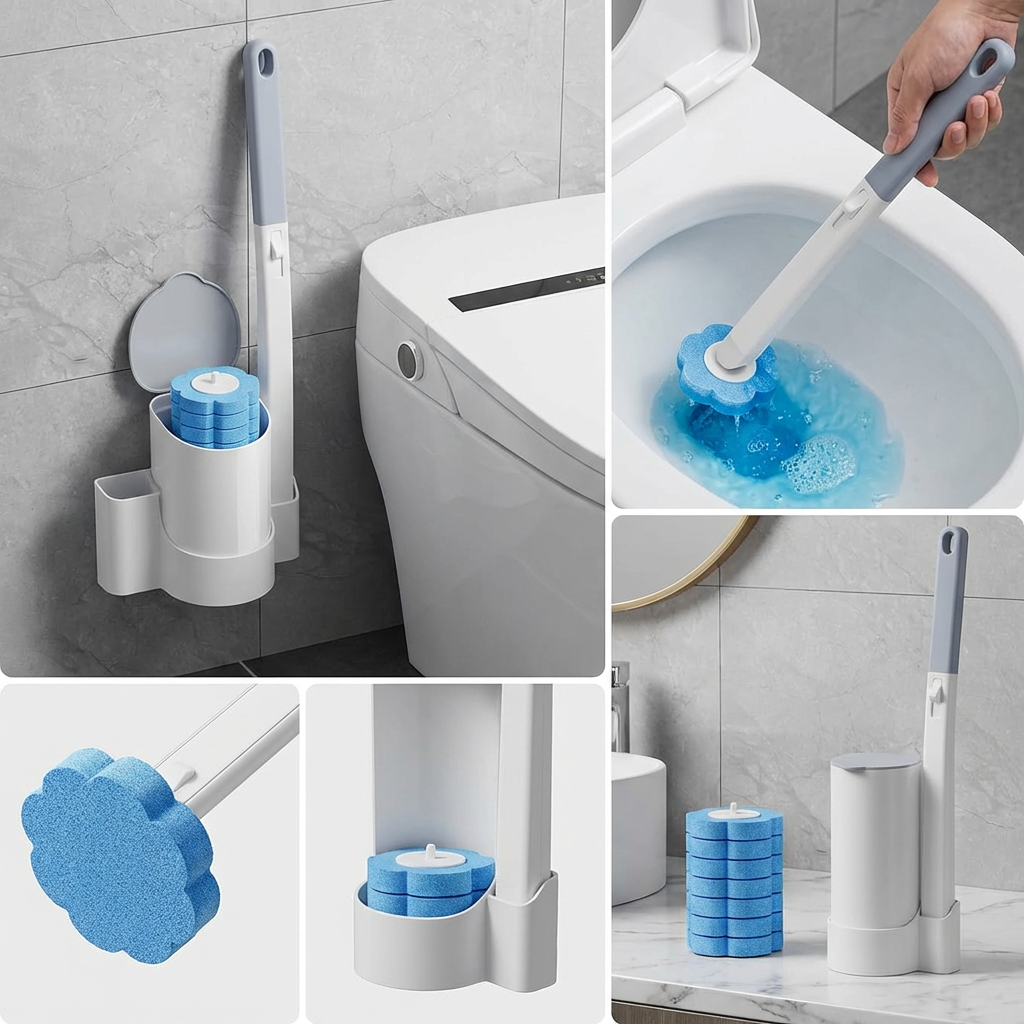 Touchless Disposable Toilet Cleaning Brush(48 Refills)
